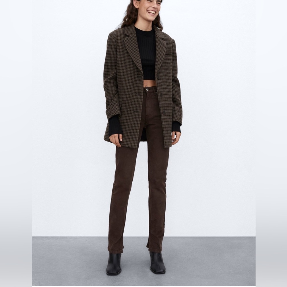 Zara Brown Skinny Jeans with Stretch Denim